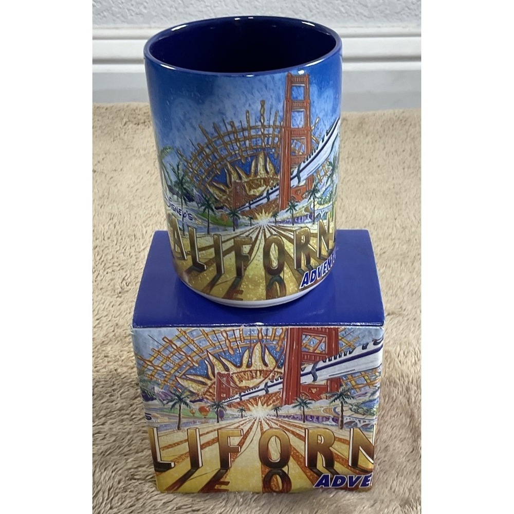 Disney California Adventure Monorail Golden Gate Coffee Mug 20 oz Collectible